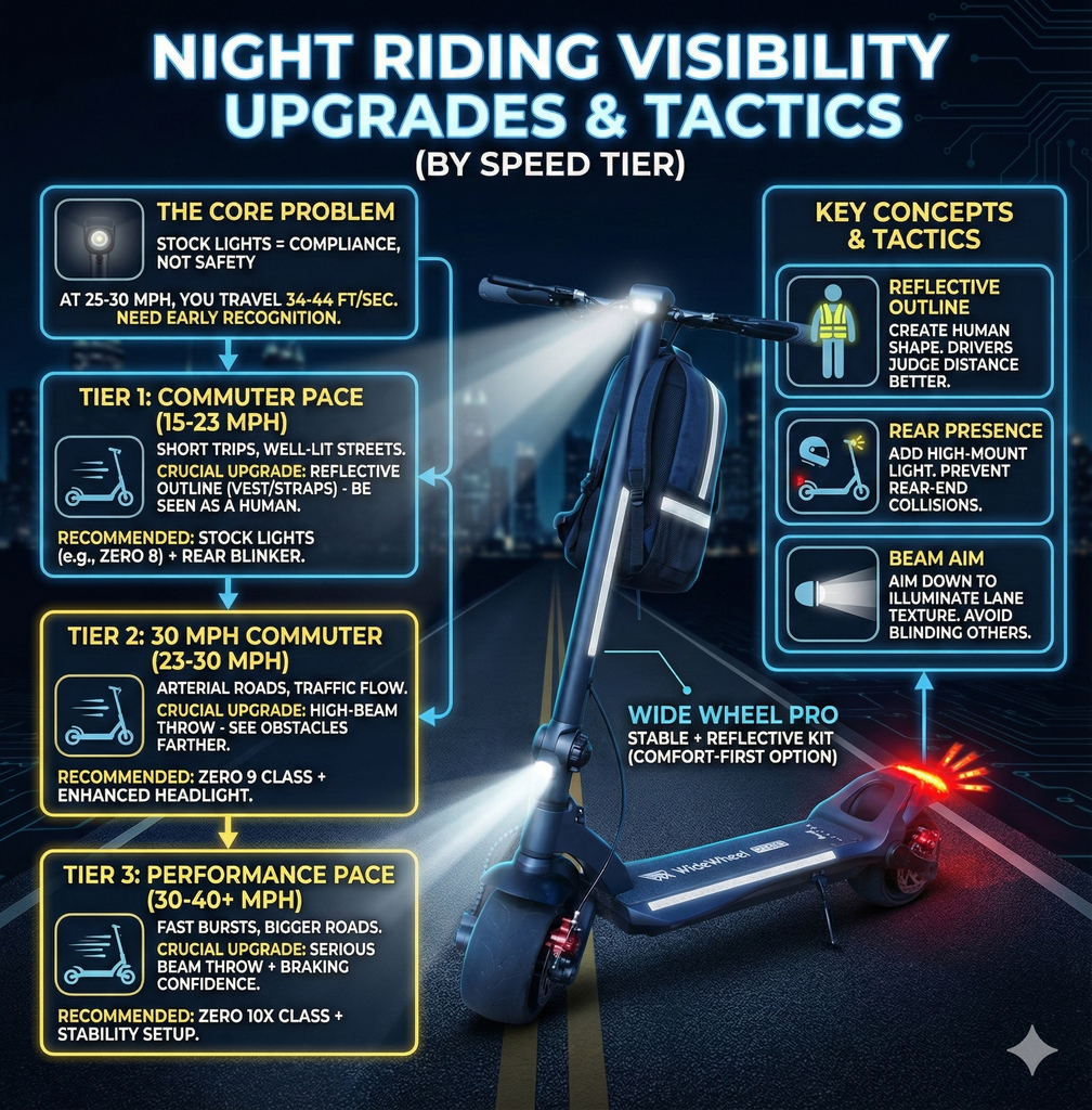 Night Riding Visibility Upgrades: Lights & Gear by Scooter Speed