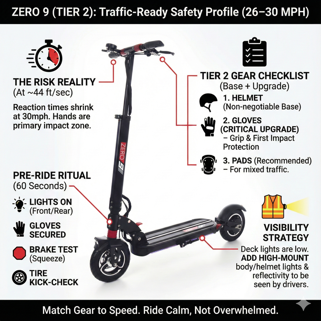 Safety Gear Checklist for Faster Scooters (23–40+ MPH)
