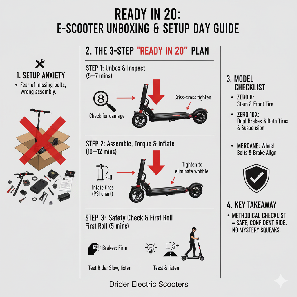 Ready in 20: Electric Scooter Unboxing & Setup Day Guide