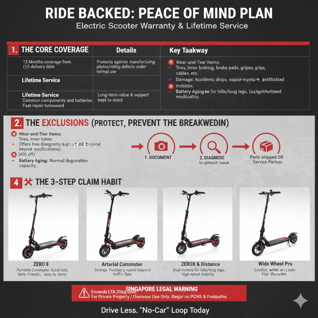 Electric Scooter Warranty & Service: 12-Month Coverage + Parts