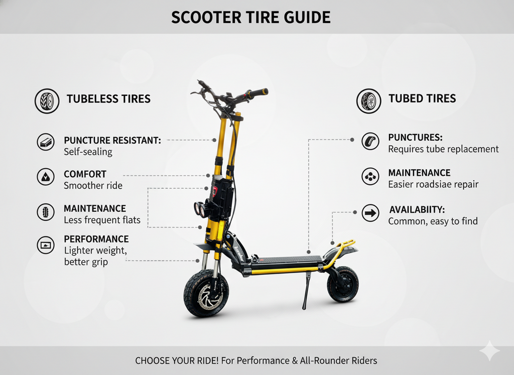 Tubeless vs Tubed Scooter Tires: Flats, Sealants, and Kaabo Upgrades