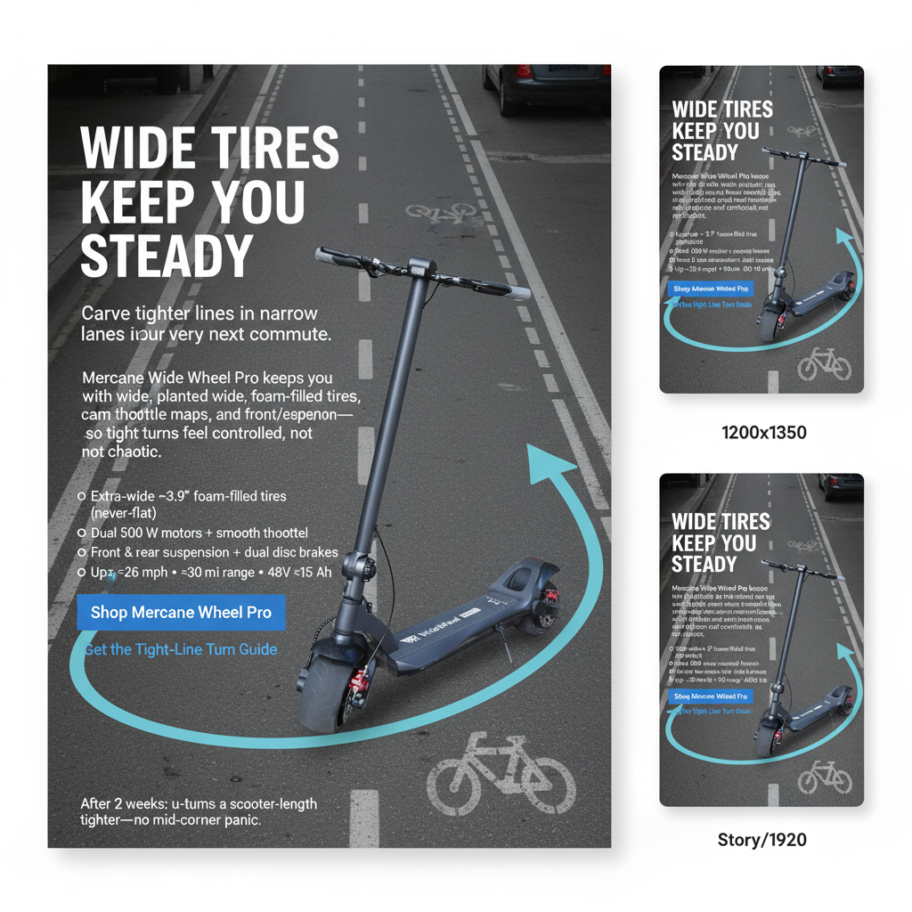 Wide Tires Keep You Steady | Cleaner Turns in Narrow Bike Lanes