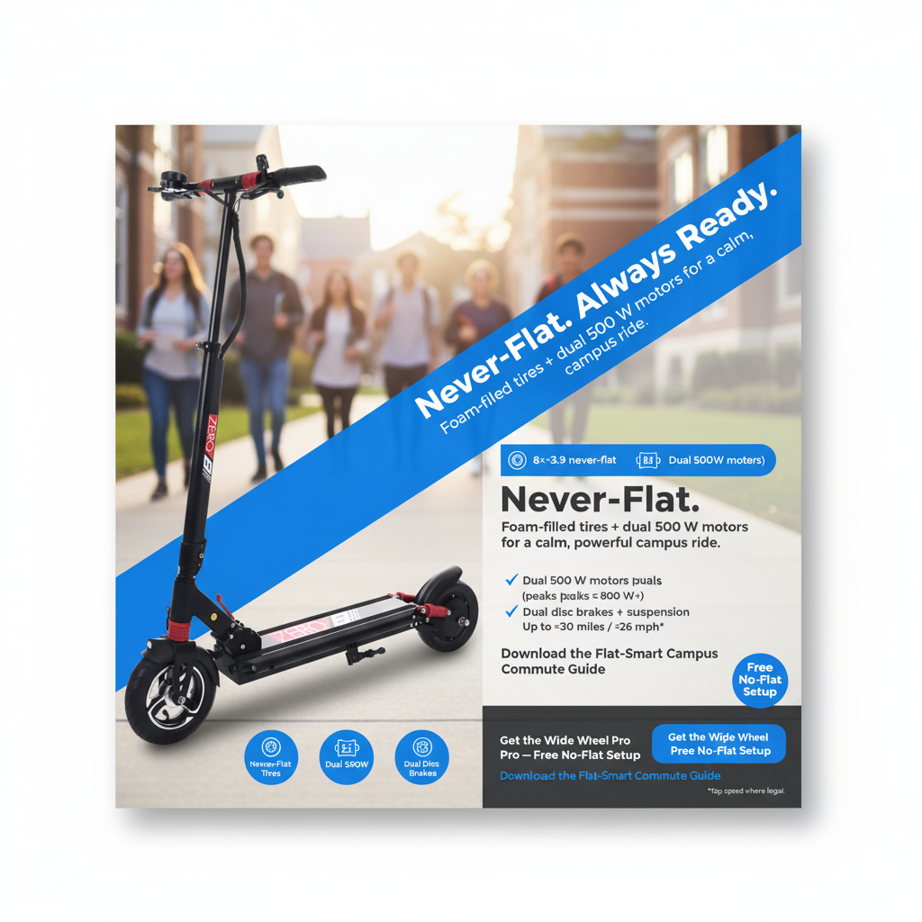 Stress-Free, No-Flat Commutes with ZERO 8 scooter (Dual 500W)